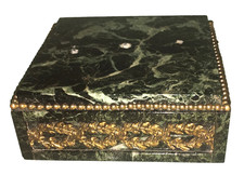 Ancien socle marbre vert de