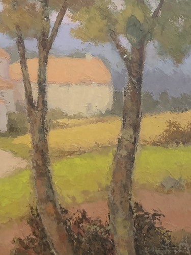 Tableau ancien huile paysage