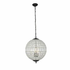 Crystal Chandelier Dark Bronze