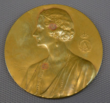RARE Médaille Astrid de Suède Sverige Kussnacht 1935 reine des Belges #21