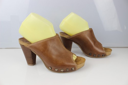 Wonders sabot cuir marron 39 - sabot,