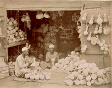EGYPT Photo ZANGAKI Ca 1885 PORT SAÏD Alcaraza Merchants Earthen Jugs