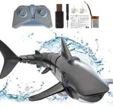 2.4 GHz Jouets RC Requin Flexibles Noir Bateau télécommande Requin Speedboat ...