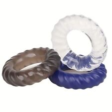 3 Anneaux Péniens Cockring Durcit le Pénis et Retarde L'Ejaculation Sextoy Homme