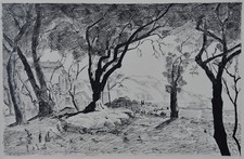 Marquis de la Clémendière (1914-1994) (10) - encre - Paysage