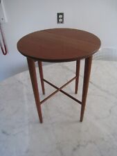 Vintage 1960s Poul Hundevad Danish Modern Teak Folding Side Table - Great Shape!