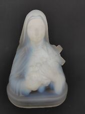ETLING, Saint Thérèse of Lisieux opalescent pressed cast glass 1.5 kg