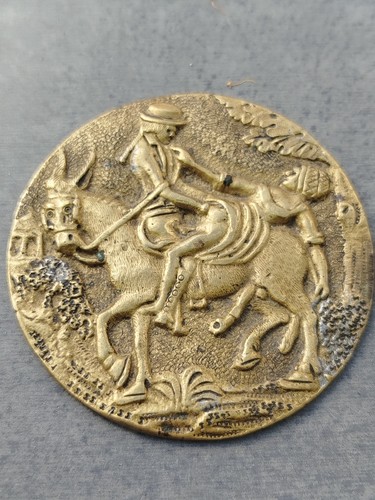 Médaille érotique âne - âne, et