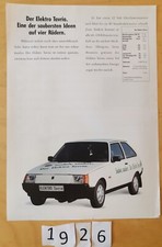 ZAZ TAVRIA ELEKTRO Prototype Prospectus Allemand 2 pages 1991
