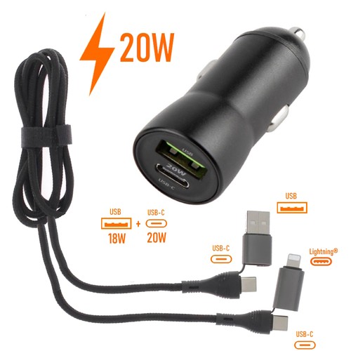 Chargeur auto cable - cable, pour