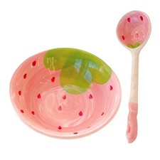  Bol A Fruits Ceramique À Soupe Mignonne Cuillère Jolies Cuillères