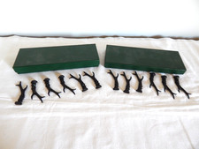 12 ANTIQUE BROWN Patina BROWN BRONZE Deer Horn Knife Holders