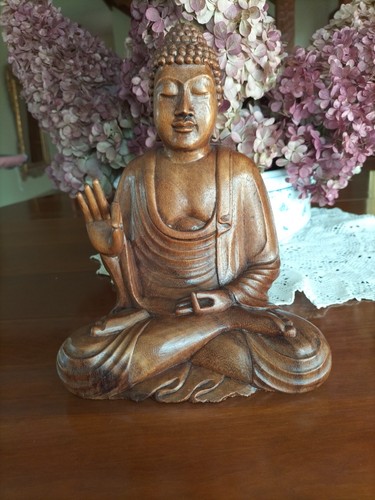 Statuette bouddha assis - assis, en