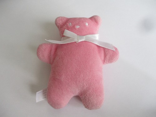 Peluche doudou petit ours rose - doudou,