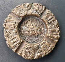 Ancien cendrier en bronze ashtray old Vintage collection déco Blason 