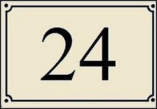 plaque pvc numero de rue ou de