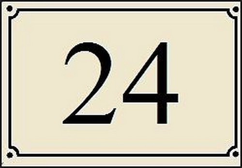 Plaque pvc numero - numero, de