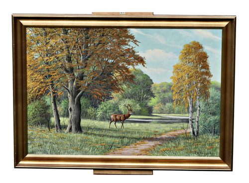 Huile sur toile signe - toile, h.