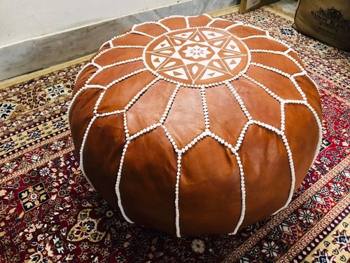 Tabouret marocain cuir - marocain,