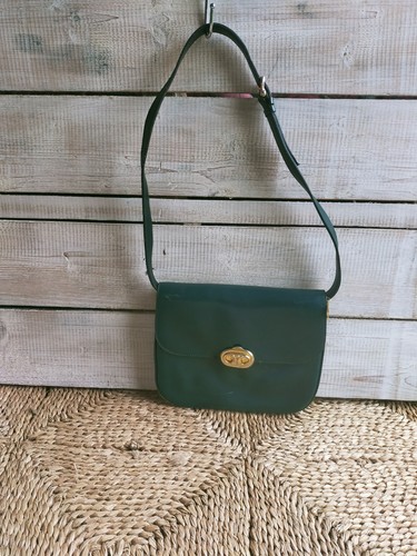 Sac vintage céline cuir vert - céline,