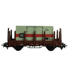 Marklin-00759-24-HO-Wagon, transport container-Comme neuf-Coffret d origine