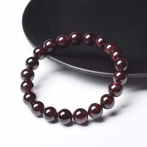 Bracelet perles grenat en - perles,