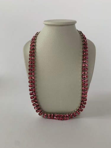 Collier argent massif strass - collier,
