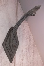 Rare Antique ART DECO Geometric Patterns APPLIQUÉ Lamp
