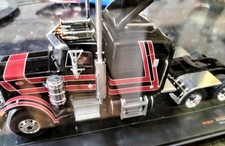 IXO TR158 1973 PETERBILT 359 TRUCK BLACK WHITE STRIPES 1/43 BOXED AND MINT!