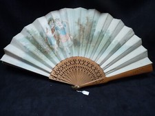 Eventail ancien  16 brins