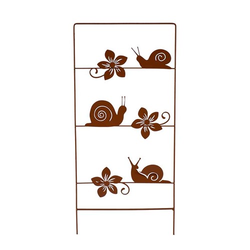 Treillage escargot fer marron