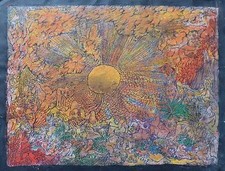 Renée Saint Hillier Oil On Paper Naive Art Brut Abstract Art Audebès