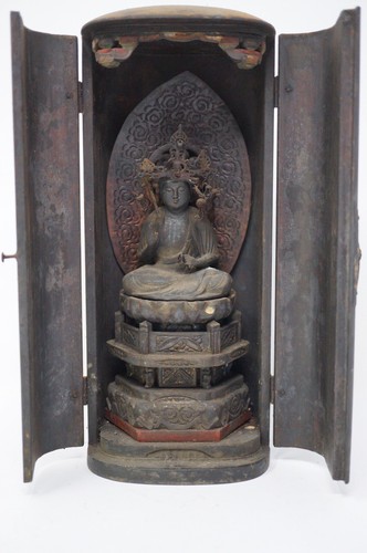 Bouddha bois dans coffret - bouddha, en