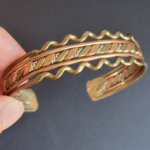 Bracelet jonc ouvert laiton - en,