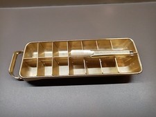 Vintage, bac à glaçons doré