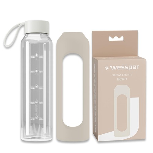 Bouteille verre avec housse - verre,