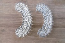 2 ANTIQUE ELEMENTS MURANO GLASS PLATE FOR VENETIAN MIRROR VENICE