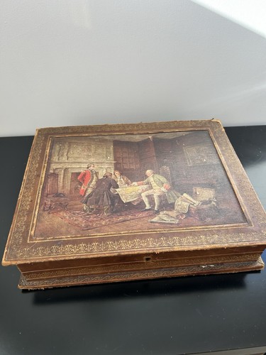Boite ancienne cuir - boite,