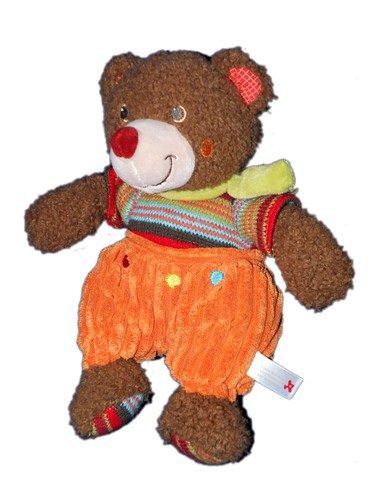 Doudou peluche ours - peluche, marron