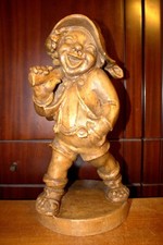 ANTIQUE 16" HAND CARVED WOOD