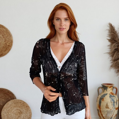 Boho romantique gilet noir - boho,