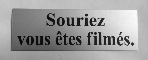 Plaque panneau souriez - plaque,,