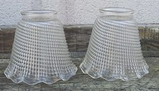 2 ANCIENNES  TULIPE VERRE