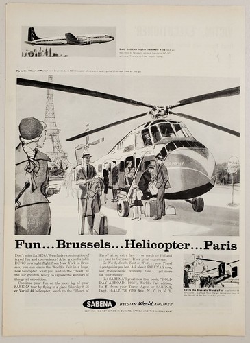 1958 print sabena - print, ad