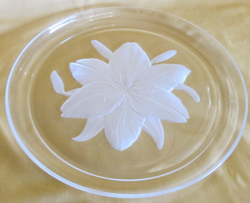 Plateau plat rond - verre, à