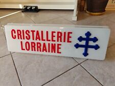 light sign Cristallerie Lorraine advertising plate neon LIMBURG Belgian