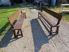Pair of Solid Oak Benches