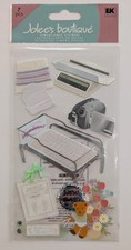 RARE Jolee's New Baby Hospital Delivery Scrapbooking Stickers Scale Bassinet