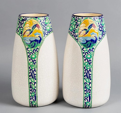 Rare paire grands vases - paire, de