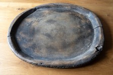 Grand plateau en bois ancien art populaire 46cm